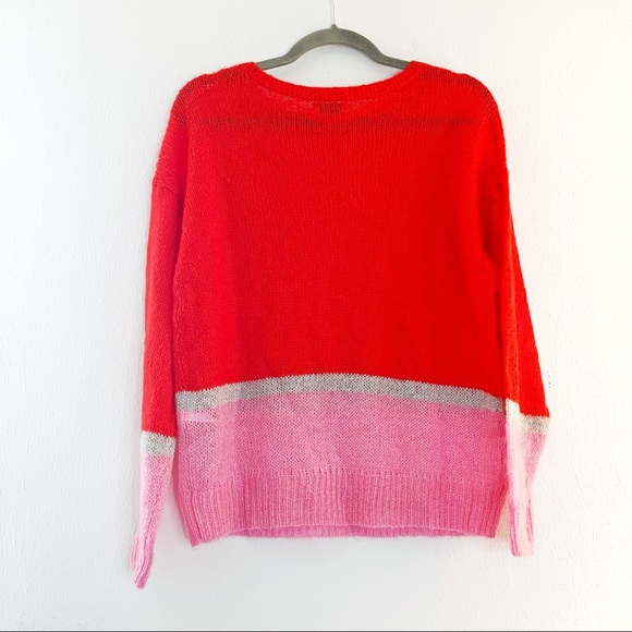 Jacqueline de Yong Addison Sweater Open Weave Color Pop Stripe Sweater Sz S EUC - Picture 16 of 16